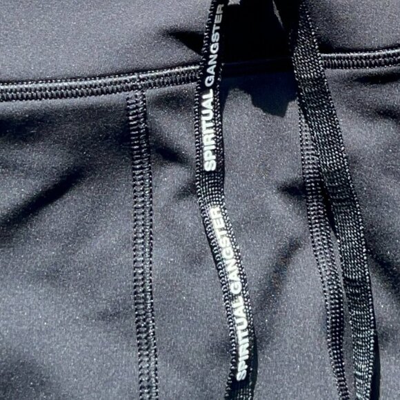 Spiritual Gangster Women's Black Jogger Sweatpants Drawstring Athleisure - Picture 4 of 9
